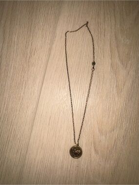 Gold Coin Pendant Necklace - Women’s Layering Chain